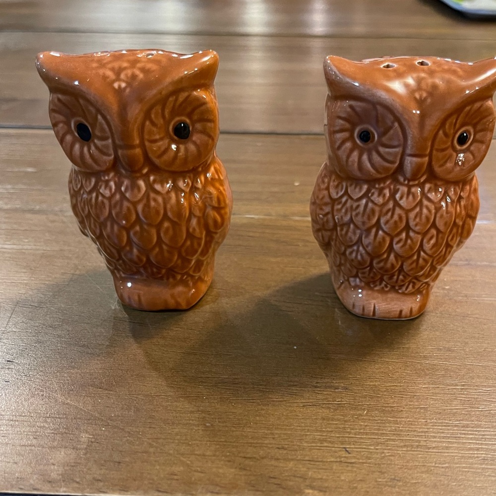 Vintage NWT Deadstock Owl Salt and‎ Pepper Shakers